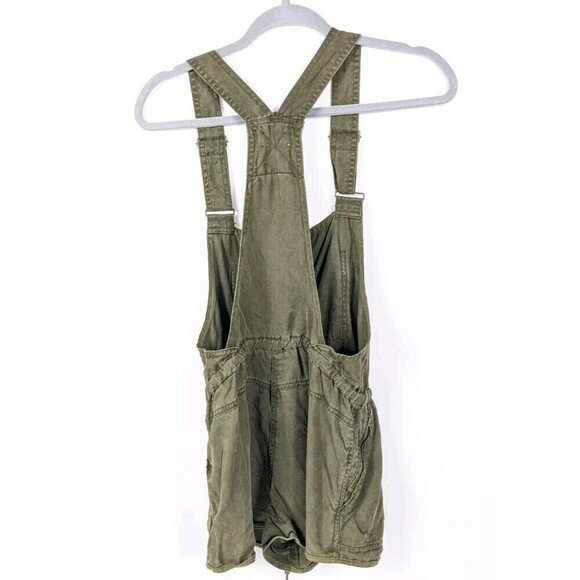 Aritzia Wilfred Free Beatriz Romper Overalls Shorts Army Green XS - Picture 4 of 12